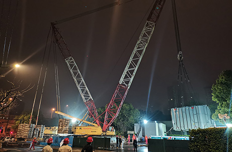 Transformer Hoisting in Jing'an District, Shanghai