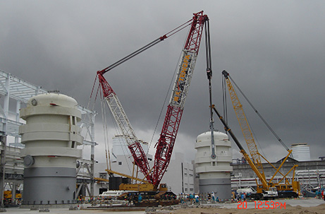 Ningbo Formosa Plastics 580-ton equipment hoisting