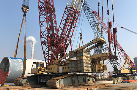 Offshore Wind Power Hoisting at Yancheng Wharf in Jiangsu